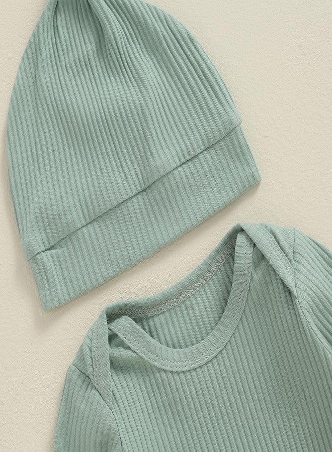 MERSARIPHY Newborn Baby Boy Girl Clothes Hi I'm New Here Coming Home From Hospital Outfits Gender Neutral One Piece Romper (Green, 0-3 Months) - Image 5