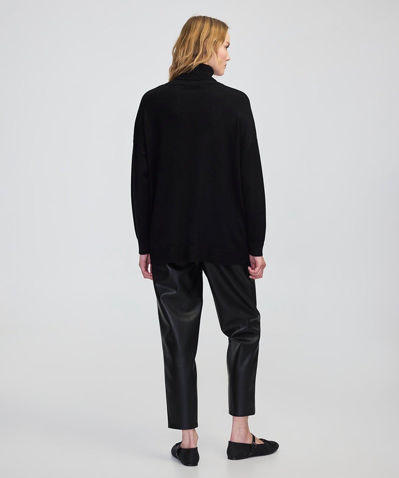 Ipekyol Faux Leather & Suede Panel Sweater - Image 5