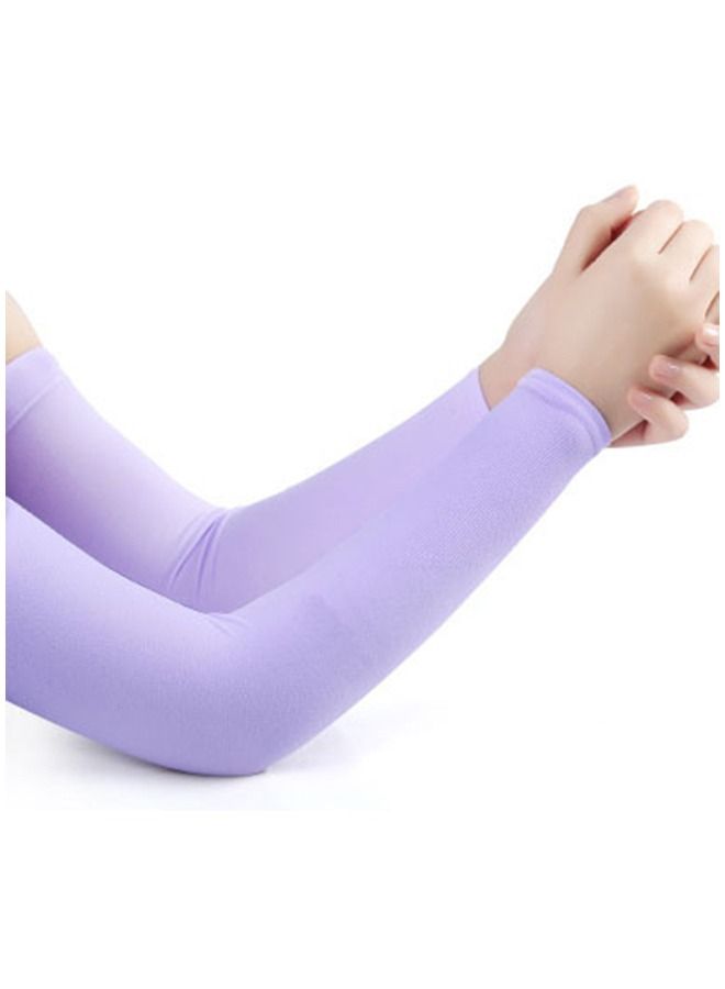 Pair of Long Gloves Scar Covering Arm Sleeve Ice Silk Sunscreen Arm Sleeve Sunscreen UV Protection - Image 2
