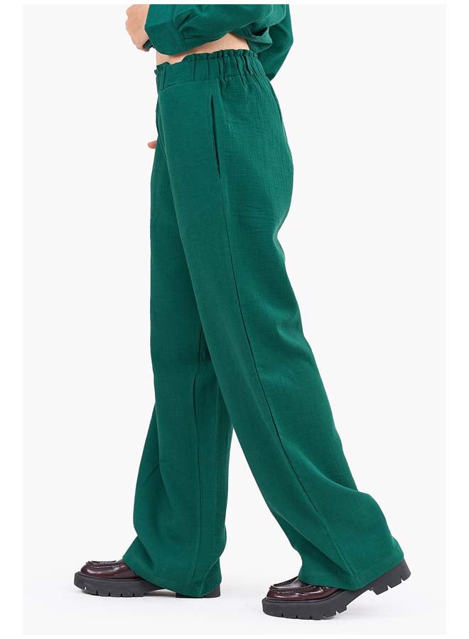 Clue Relaxed Tencel Wide-Leg Pants  - Image 2