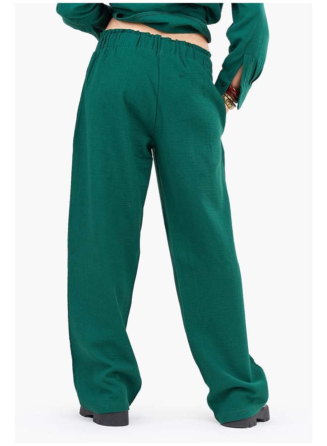 Clue Relaxed Tencel Wide-Leg Pants  - Image 3