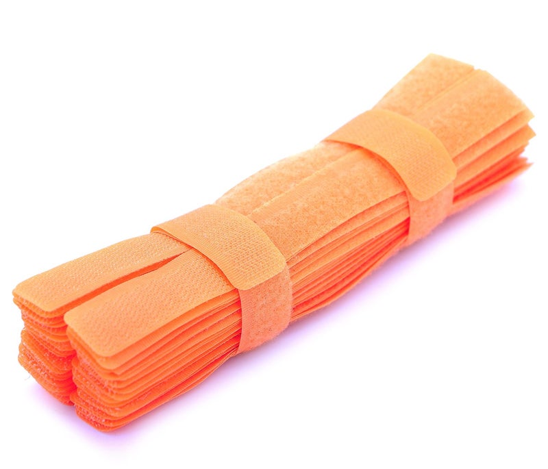 Pasow 50pcs Cable Ties Reusable Fastening Wire Organizer Cord Rope Holder 7 Inch (Orange) - Image 1