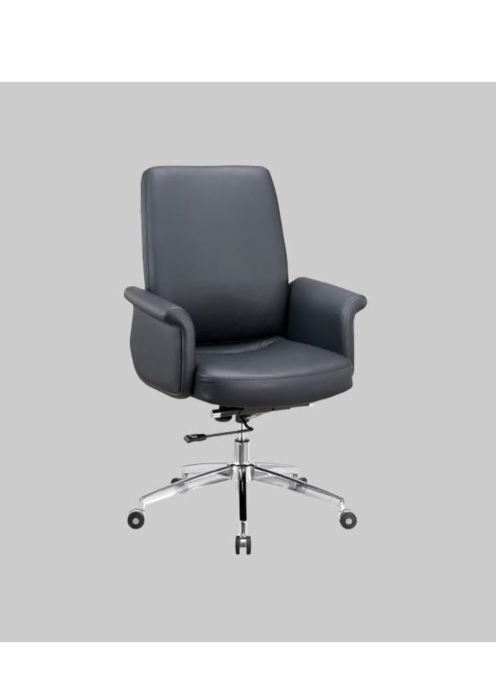 Neo Front Neo Front Elegant Black Low Back Office Chair - Adjustable Premium Leather Seat with Recline & Smooth-Rolling Casters - Sturdy Reinforced Base for Home & Office Use LS-318B  - Image 1