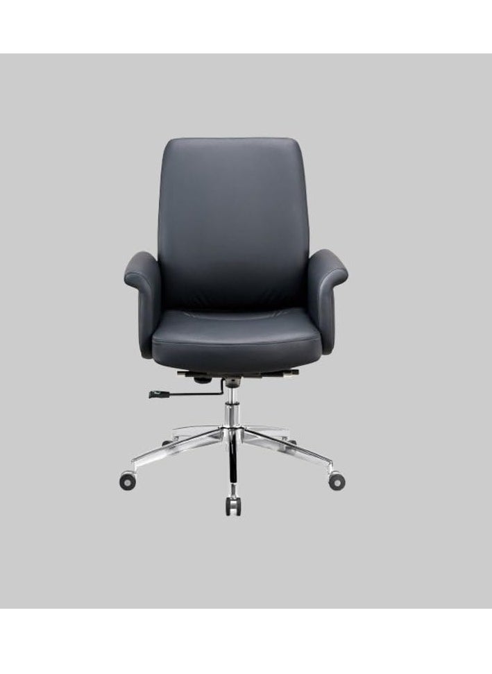 Neo Front Neo Front Elegant Black Low Back Office Chair - Adjustable Premium Leather Seat with Recline & Smooth-Rolling Casters - Sturdy Reinforced Base for Home & Office Use LS-318B  - Image 2