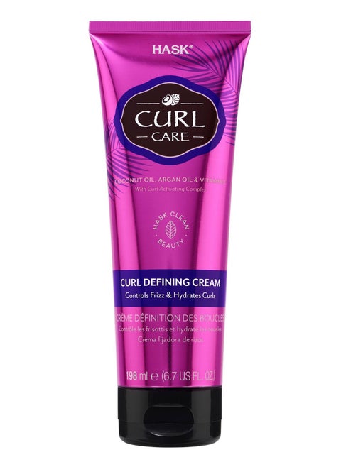 Curl Care Control Frizz and Hydrates Curl Defining Cream with Coconut Oil Argan Oil and Vitamin E 198ml