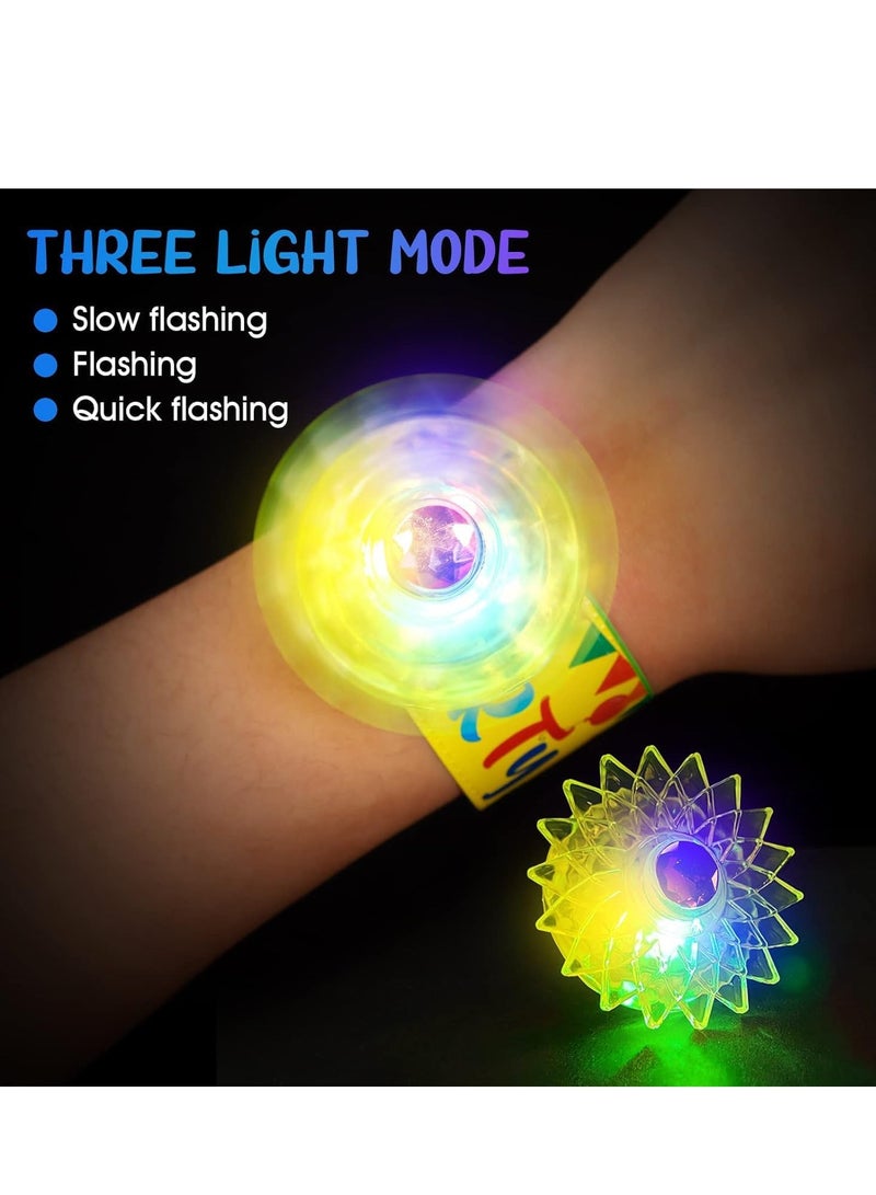 Zikra 25 PCS LED Light Up Fidget Slap Bracelets, Dinosaur Party Favors Stocking Stuffers for Kids 4-8-12 Goodie Bag Glow in The Dark Supplies Gifts - Image 4