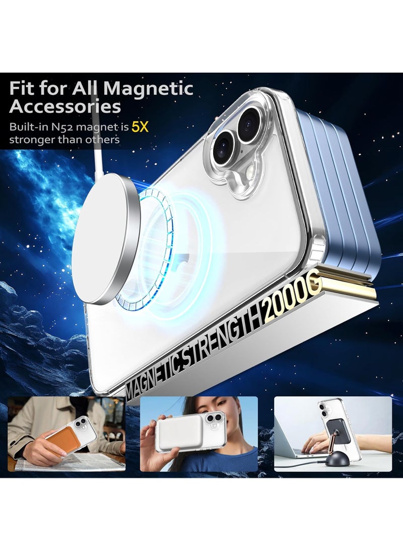 Rock Pow Magnetic for iPhone 17 Case, [MagSafe Compatible] [Non-Yellowing] For iPhone 17-6.3 Inch Crystal Clear Shockproof Case - Image 2