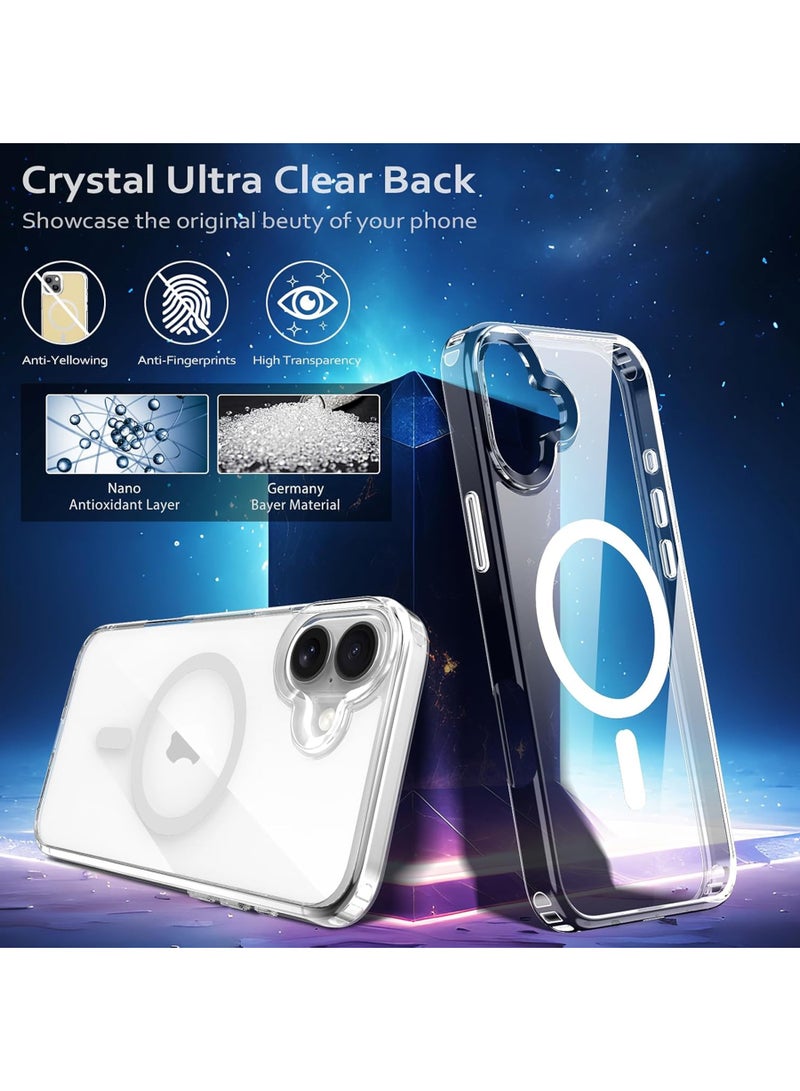Rock Pow Magnetic for iPhone 17 Case, [MagSafe Compatible] [Non-Yellowing] For iPhone 17-6.3 Inch Crystal Clear Shockproof Case - Image 5