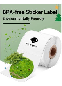 phomemo Multi-Purpose Square Self-Adhesive Label for M200/ M220/ M221 Label Printer, 70x80mm, 100 Labels/Roll (White)  - Image 5