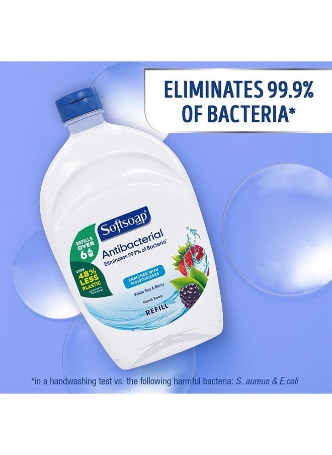 Softsoap US05259A SOFTSOAP Antibacterial Liquid Hand Soap Refill, White Tea and Berry Fusion, 50 Ounce Bottle, Pack of 6  - Image 2
