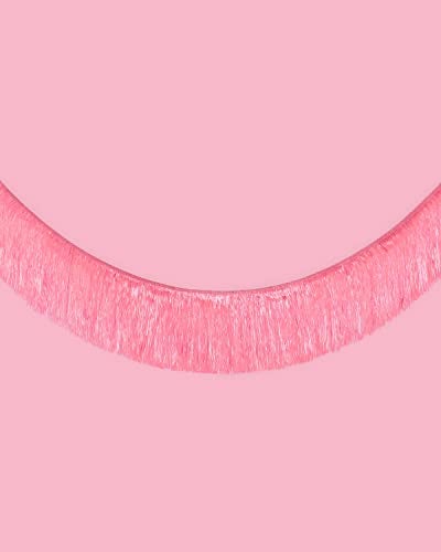 xo, Fetti Pink Iridescent Fringe Banner - 5 Ft. | Bachelorette Party Decorations, Birthday Party Decor, 21st Bday Decor, HBD, Photo Booth Banner Backdrop - Image 5