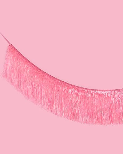 xo, Fetti Pink Iridescent Fringe Banner - 5 Ft. | Bachelorette Party Decorations, Birthday Party Decor, 21st Bday Decor, HBD, Photo Booth Banner Backdrop - Image 4