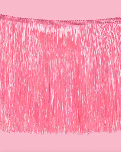 xo, Fetti Pink Iridescent Fringe Banner - 5 Ft. | Bachelorette Party Decorations, Birthday Party Decor, 21st Bday Decor, HBD, Photo Booth Banner Backdrop - Image 3