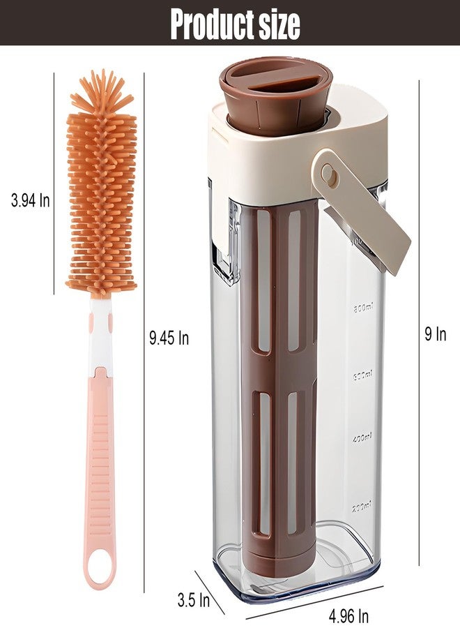 LamChyar 34 oz Cold Brew Coffee Maker, Cold Brew Pitcher for Fridge, Portable Cold Brew Coffee Maker, with Bottle Brush, Ice Brew Bottle for Ice Tea Coffee, Suitable for Home Outdoor Camping Trip - Image 5