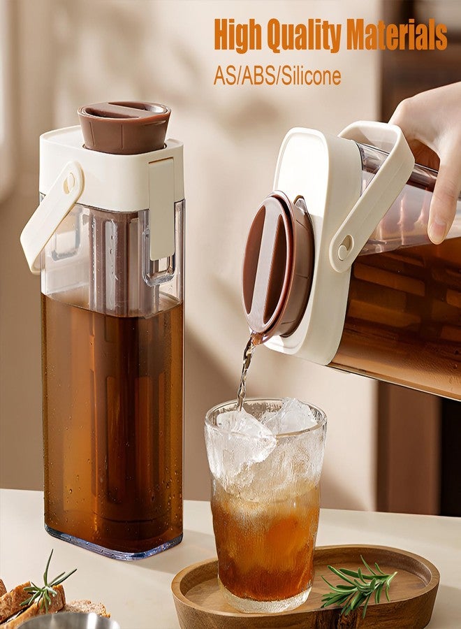 LamChyar 34 oz Cold Brew Coffee Maker, Cold Brew Pitcher for Fridge, Portable Cold Brew Coffee Maker, with Bottle Brush, Ice Brew Bottle for Ice Tea Coffee, Suitable for Home Outdoor Camping Trip - Image 3