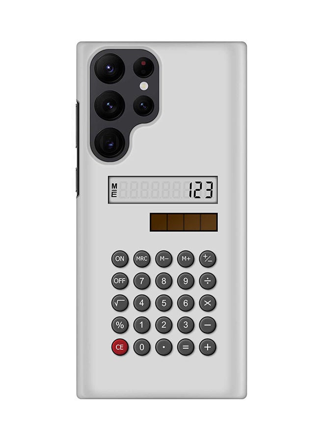 Stylizedd Case for Samsung Galaxy S22 Ultra 5G Snap Case Slim Snap Classic Series Shield Matte Finish Print - Calc (White) - Image 1