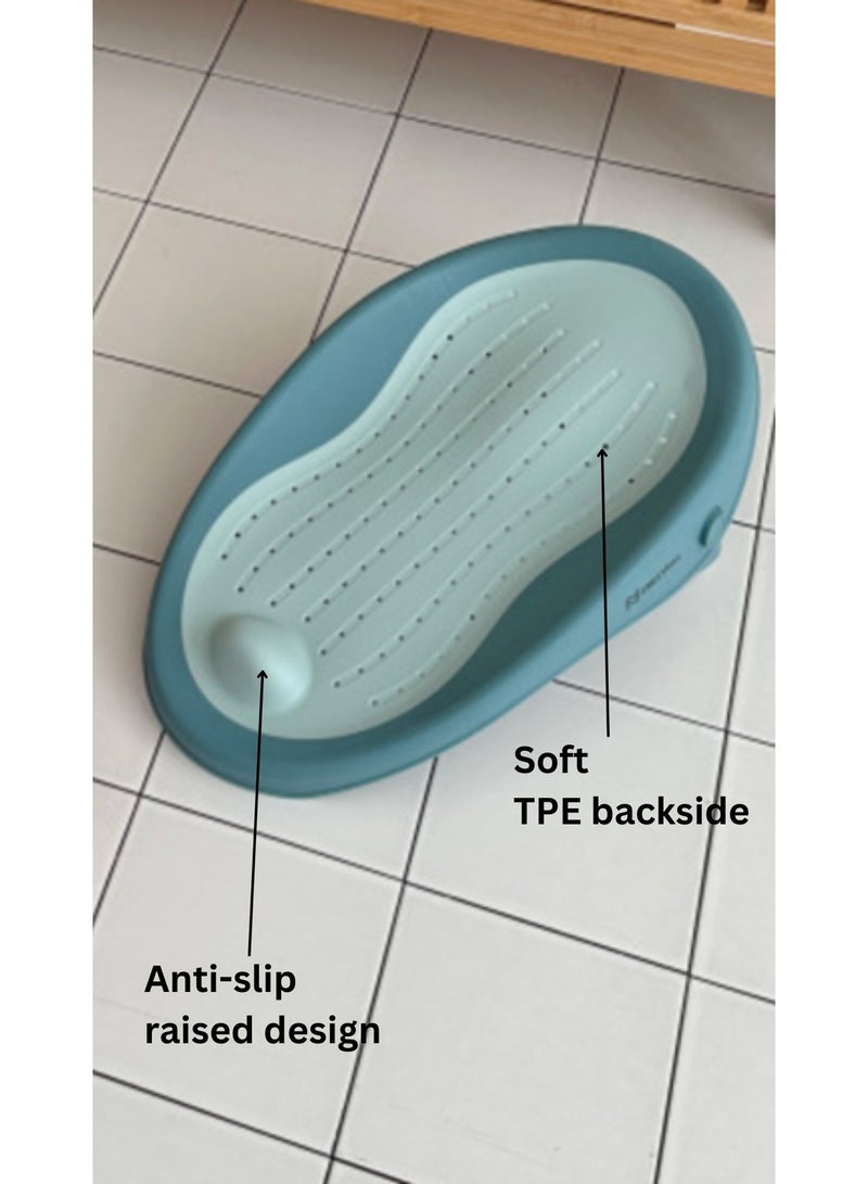 Moms Magic Baby Bath Rack with Soft TPE Back Support | Locking Feet System for Secure Use | Easy to Dry, Lightweight, Perfect for Bathtubs & Bathrooms - Image 2