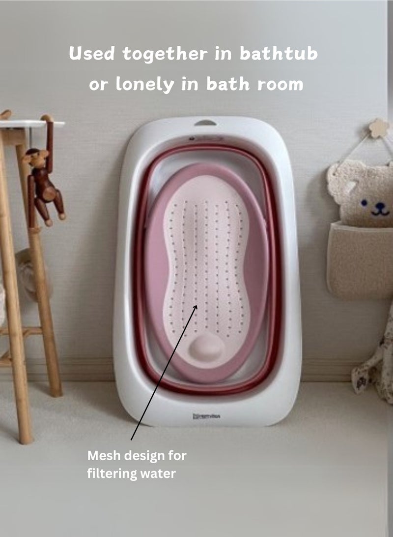 Moms Magic Baby Bath Rack with Soft TPE Back Support | Locking Feet System for Secure Use | Easy to Dry, Lightweight, Perfect for Bathtubs & Bathrooms - Image 3