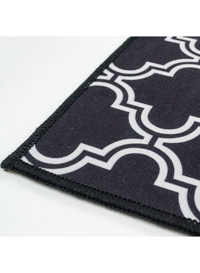 Home-Cloud حصيرة مطبخ منزل كلاود 6 مم مطبوعة بالفواكه سميكة مضادة للانزلاق، قابلة للغسل، حجم كبير، مطبوعة، حصيرة مطبخ مصممة قابلة للطي للأرضية في المنزل وغرفة النوم (40 × 120 سم 40 × 60 سم)(سجادة سوداء) - Image 4