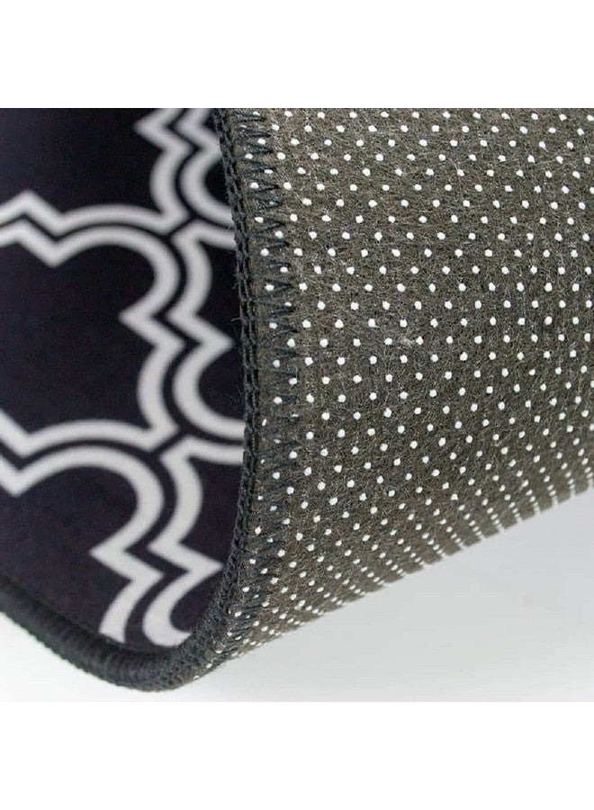 Home-Cloud حصيرة مطبخ منزل كلاود 6 مم مطبوعة بالفواكه سميكة مضادة للانزلاق، قابلة للغسل، حجم كبير، مطبوعة، حصيرة مطبخ مصممة قابلة للطي للأرضية في المنزل وغرفة النوم (40 × 120 سم 40 × 60 سم)(سجادة سوداء) - Image 3