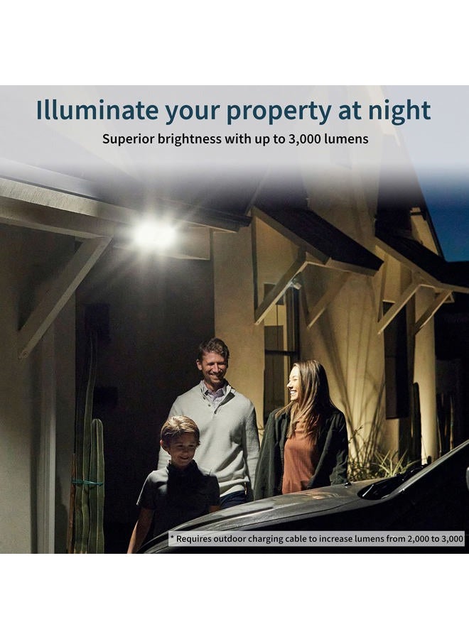 ARLO Pro 3 Floodlight Camera - Wireless Security, 2K Video & HDR, Color Night Vision, 2 Way Audio, Wire-Free, Direct to WiFi No Hub Needed, 160° View, Works with Alexa, White - FB1001 - Image 3