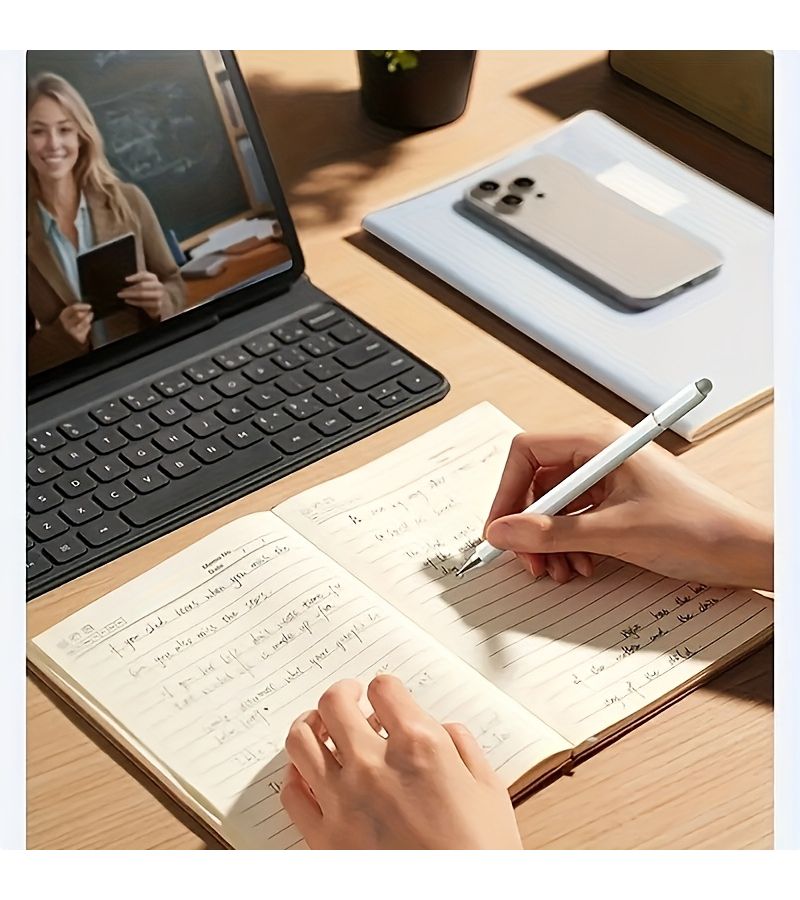 White 1 2pcs Smart Capacitive Stylus Pen for Tablet Smartphone Writing Drawing Sketching No Battery - Image 3