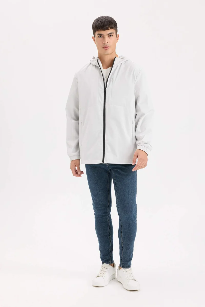 Defacto Regular Fit Hooded Cotton Lined Zippered Jacket