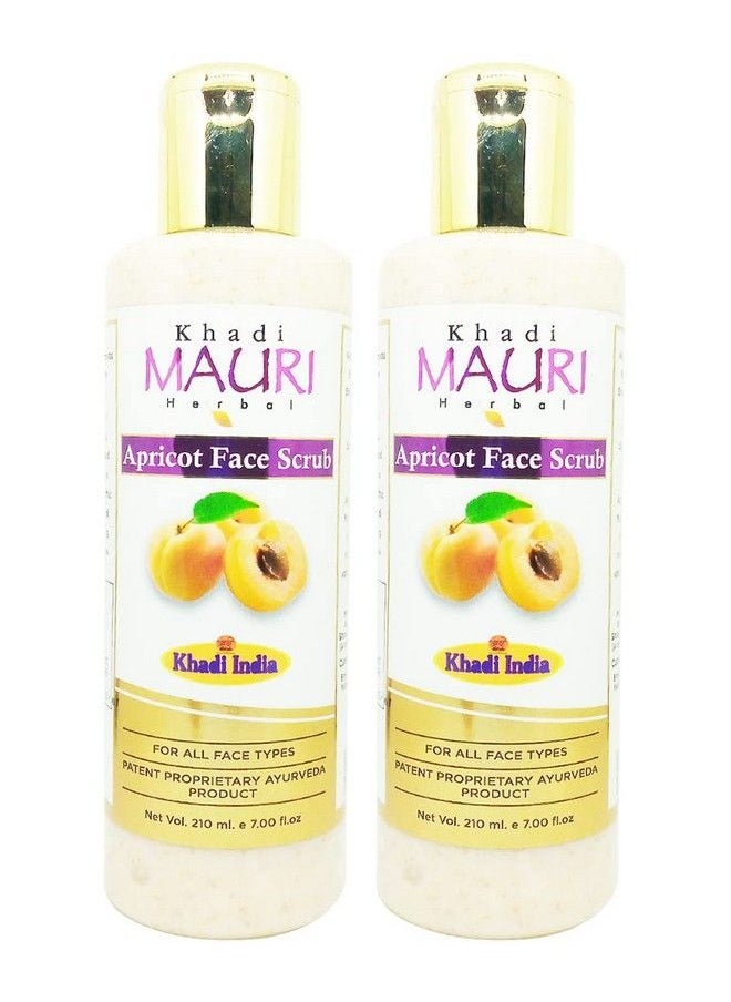 Khadi Mauri Herbal Khadi Mauri Apricot Face Scrub Pack Of 2 Scrub (420 Ml)  - Image 1