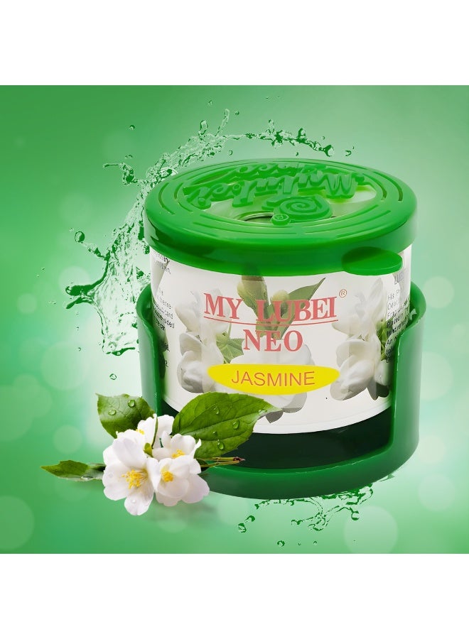 MY LUBEI NEO Jasmine Car Air Freshener – Long-Lasting Solid Gel Odor Eliminator for Car, Home & Office – Non-Toxic, Eco-Friendly, Fresh Citrus Scent with Holder - Image 1