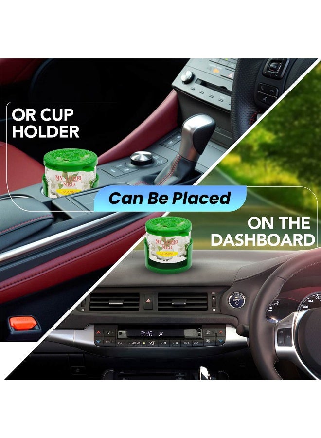 MY LUBEI NEO Jasmine Car Air Freshener – Long-Lasting Solid Gel Odor Eliminator for Car, Home & Office – Non-Toxic, Eco-Friendly, Fresh Citrus Scent with Holder - Image 5