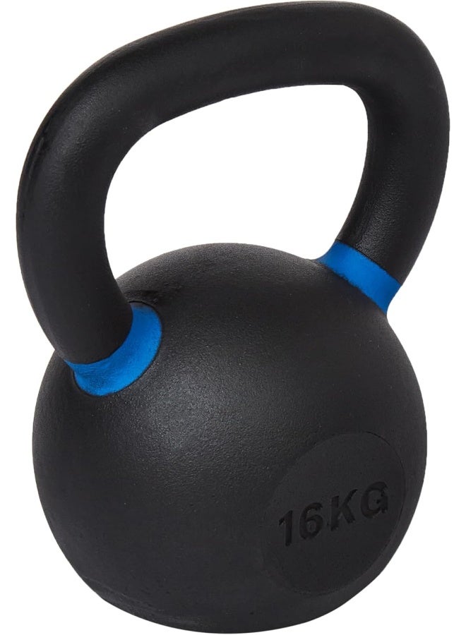  kettlebell من الحديد الزهر TA Sport DB2184 بوزن 16 كجم، أسود - Image 1