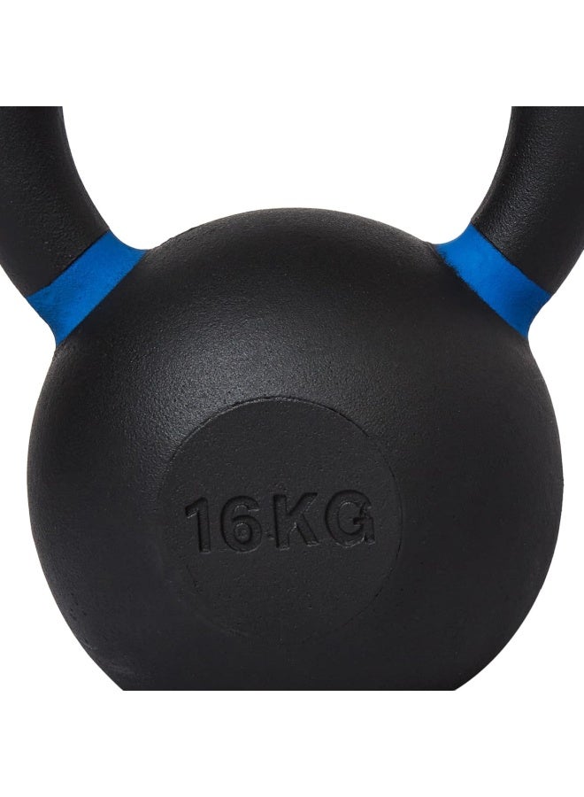  kettlebell من الحديد الزهر TA Sport DB2184 بوزن 16 كجم، أسود - Image 2