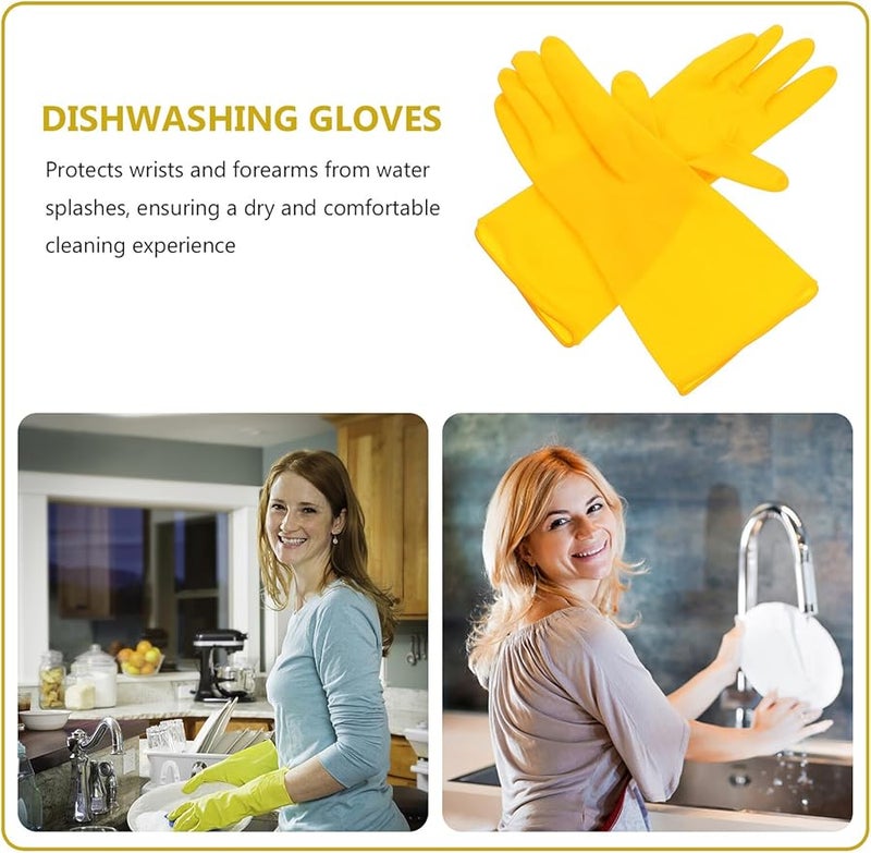 قفازات صحون لاتيكس قابلة لإعادة الاستخدام من Safigle غير قابلة للانزلاق ومريحة للمطبخ والحمام - Image 4