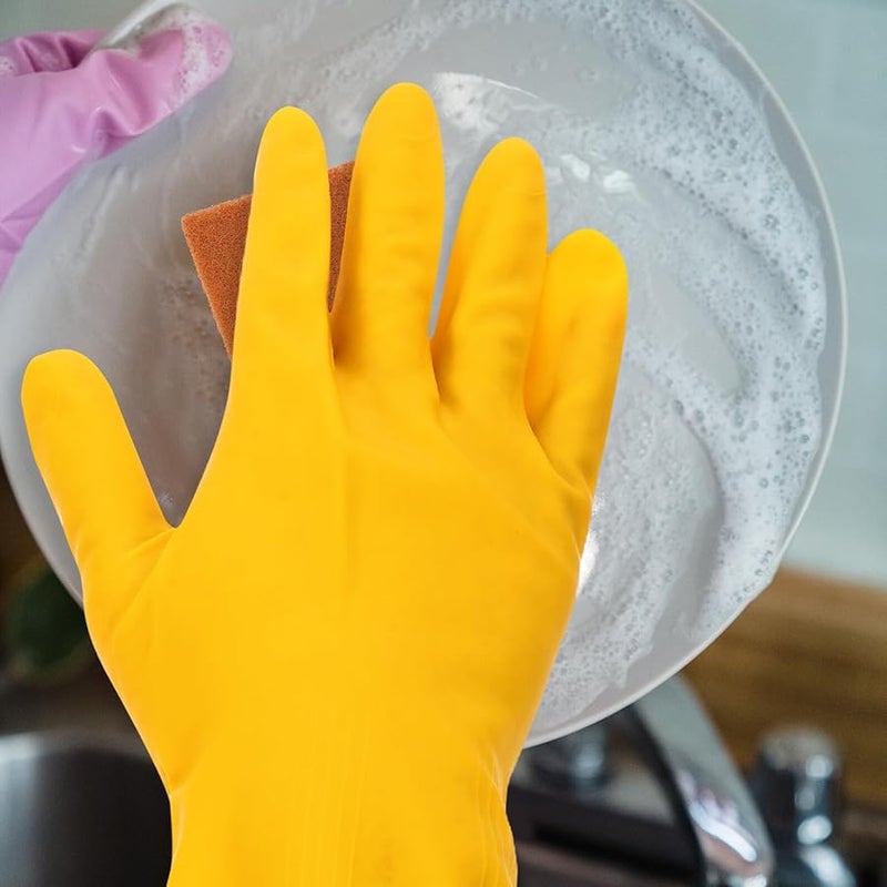 قفازات صحون لاتيكس قابلة لإعادة الاستخدام من Safigle غير قابلة للانزلاق ومريحة للمطبخ والحمام - Image 5