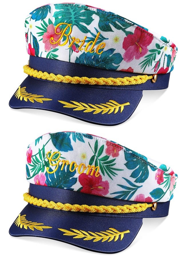 Skicuff قبعة سكيكوف مكونة من قطعتين لحفلات الزفاف، قبعة قبطان، قبعة بحار، قبعة حفلة توديع العزوبية، قبعة زهور هاواي استوائية، إكسسوارات أزياء للنساء والرجال، حفلة توديع العزوبية، حفل زفاف - Image 1