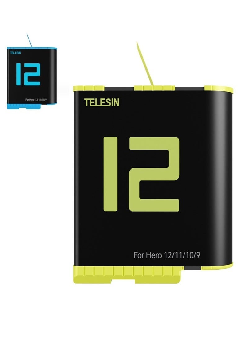 TELESIN Sports Camera Battery Storage Charger Set 1 * 3-slot Battery Charging Box + 1 * 1750mAh Batteries Fast Charging with TF Card Storage Slots Replacement for GoPro Hero 12/11/10/9 - Image 3