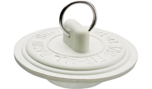 Plumb Pak PP820-3 Drain Stopper, Fits Size 1-1-3/8 in, Rubber, White - Image 3