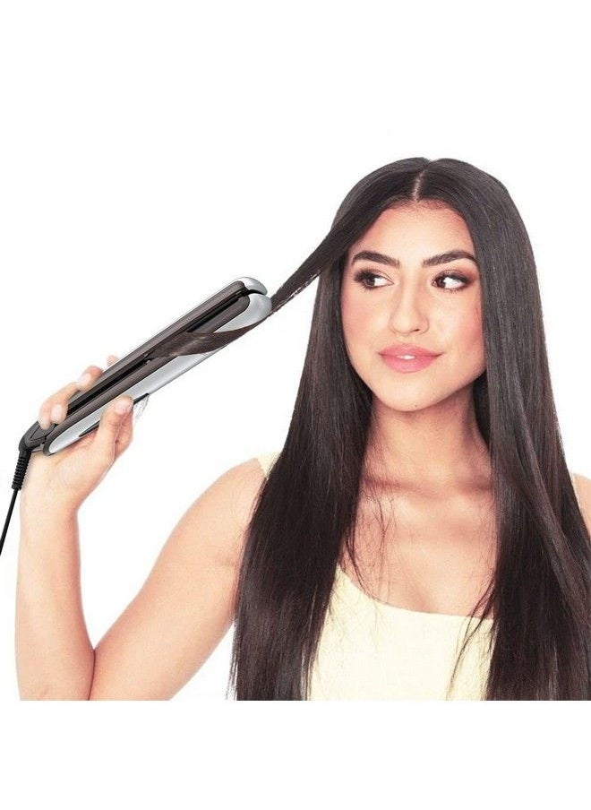 Hair Straightener And Curler Professional Ceramic 2 In 1 Flat Iron Instant Heat Up With Automatic Shut Off（60 Min）And Digital Lcd Display Adjust Temperature From 284℉ To 446℉ (1 Inch)