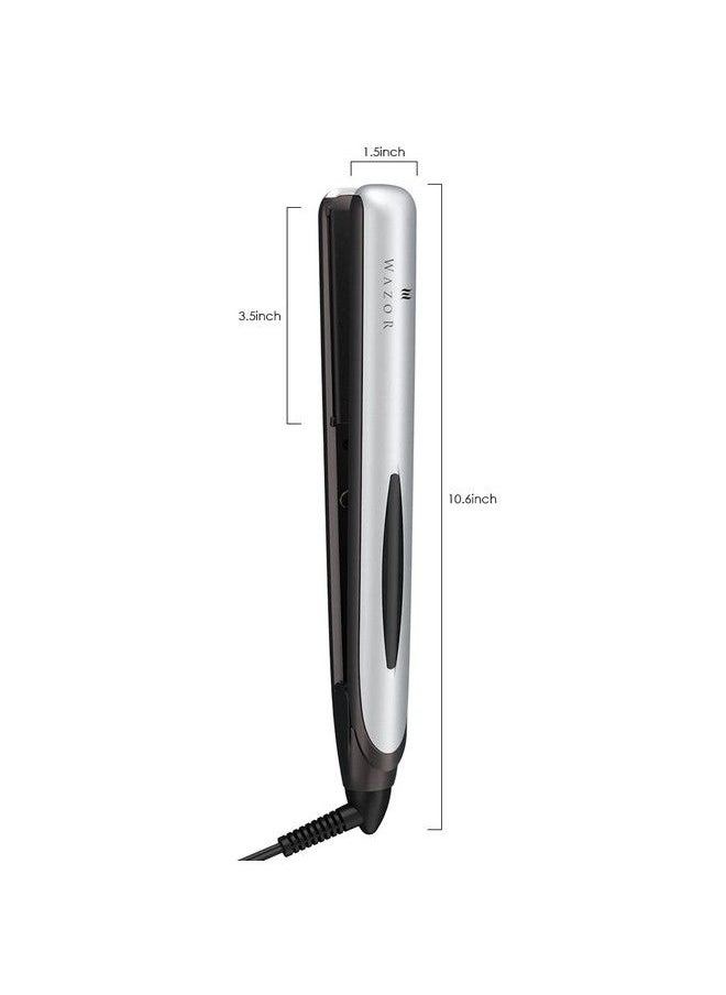 Hair Straightener And Curler Professional Ceramic 2 In 1 Flat Iron Instant Heat Up With Automatic Shut Off（60 Min）And Digital Lcd Display Adjust Temperature From 284℉ To 446℉ (1 Inch)