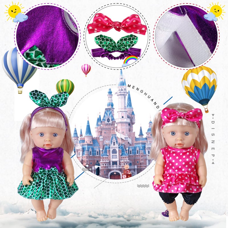 WONDOLL 19Pcs 8-10-inch-Doll-Clothes-Accessories Baby-Doll-Clothes Costumes Outfits Christmas Birthday Gift for Little Girl - Image 3
