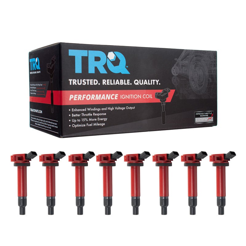 TRQ Ignition Coil Set Compatible with 20012007 Lexus GS430 20032009 GX470 20012006 LS430 19982007 LX470 20022010 SC430 Toyota 4Runner Land Cruiser 20012009 Sequoia 20002009 Tundra