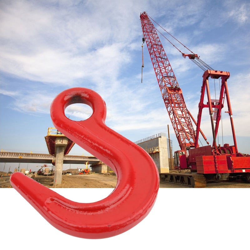 Lifting Hook: 1 Pc Alloy Steel Forged High Strength Load Bearing - Anti-Corrosion Anti-Wear Powder Coated Large Opening - for Factory Lifting Harbor Hoisting Construction - Image 1