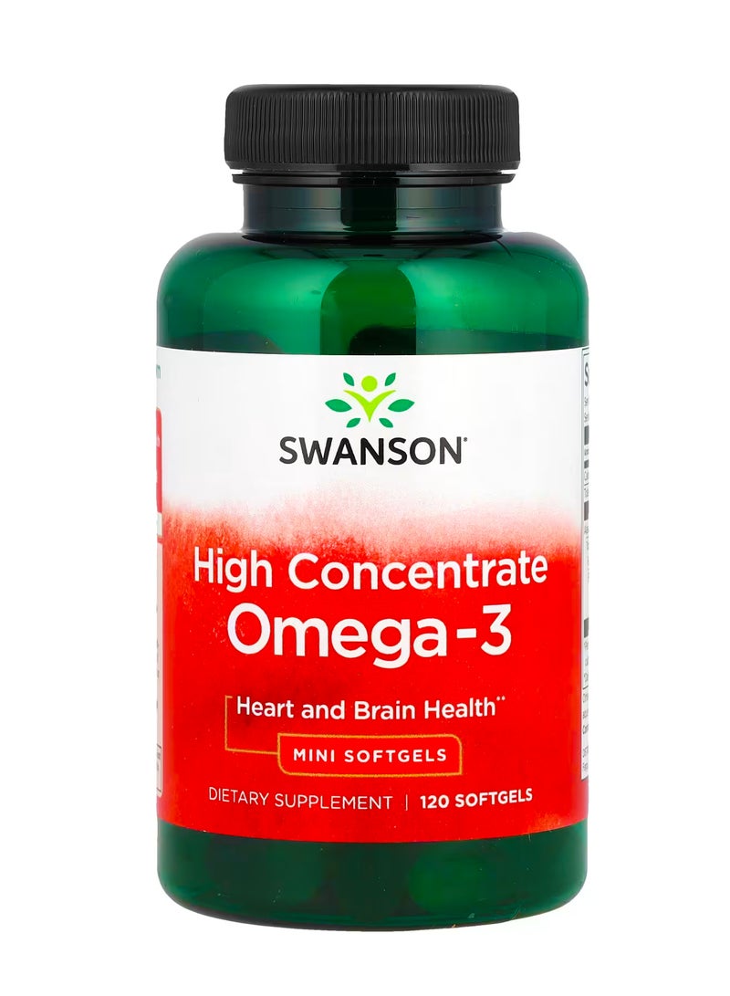 سوانسون أوميجا 3 عالي التركيز  120 كبسولة هلامية صغيرة