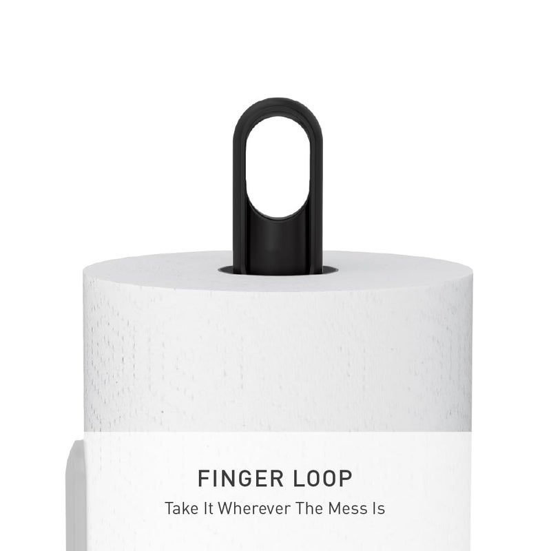 simplehuman Tension Arm Standing Paper Towel Holder, Heavy-Duty, Easy One-Handed Tear, Kitchen Countertop, Black Stainless Steel - Image 4