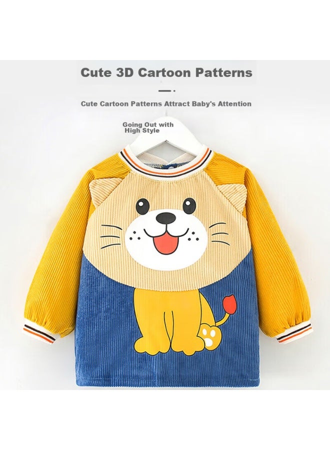 9i9 Baby Eating Smock, Waterproof Long-sleeve, Kindergarten Painting Clothes, Infant Anti-splash Clothing, Lion A127 - Image 4