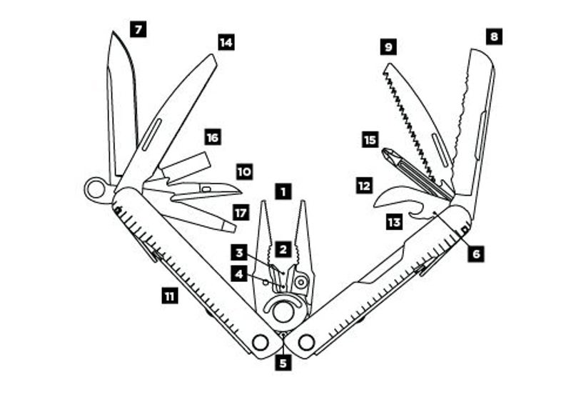 Leatherman Rebar Stainless-Steel Multitool (Black) - Image 4