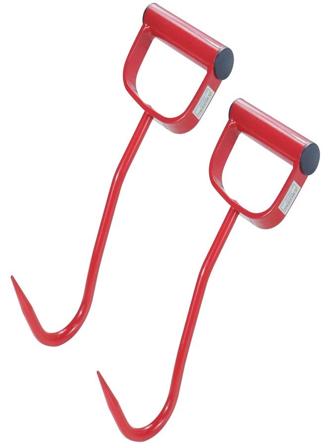 GUSUHAWK 2 Pack 11" Hay Hook Replaces 47010500, S47010500, Red, Made of Heavy Duty Metal, for Effortless Moving of Hay Bales - Image 1