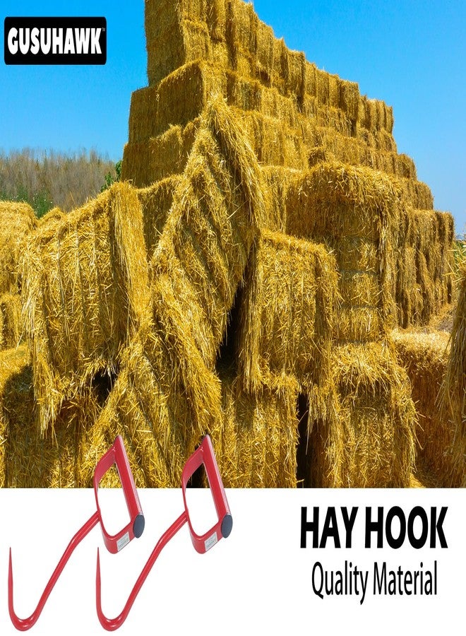 GUSUHAWK 2 Pack 11" Hay Hook Replaces 47010500, S47010500, Red, Made of Heavy Duty Metal, for Effortless Moving of Hay Bales - Image 4