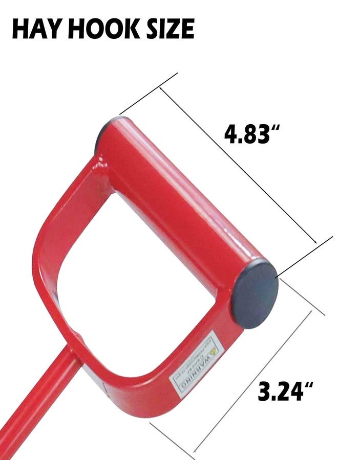 GUSUHAWK 2 Pack 11" Hay Hook Replaces 47010500, S47010500, Red, Made of Heavy Duty Metal, for Effortless Moving of Hay Bales - Image 3