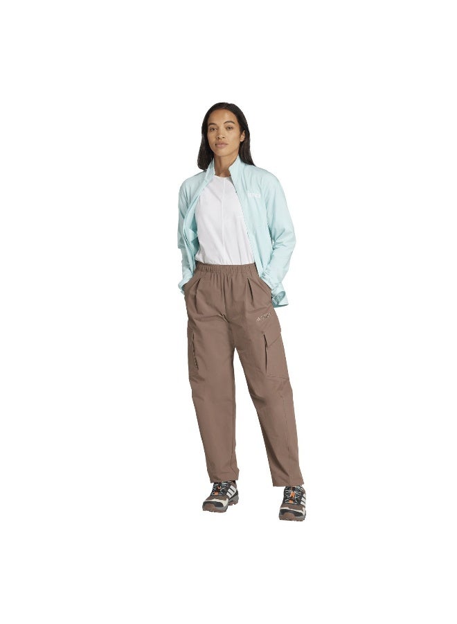 Adidas W Cargo Pants Brown Hiking Pants For Women XS - Image 5